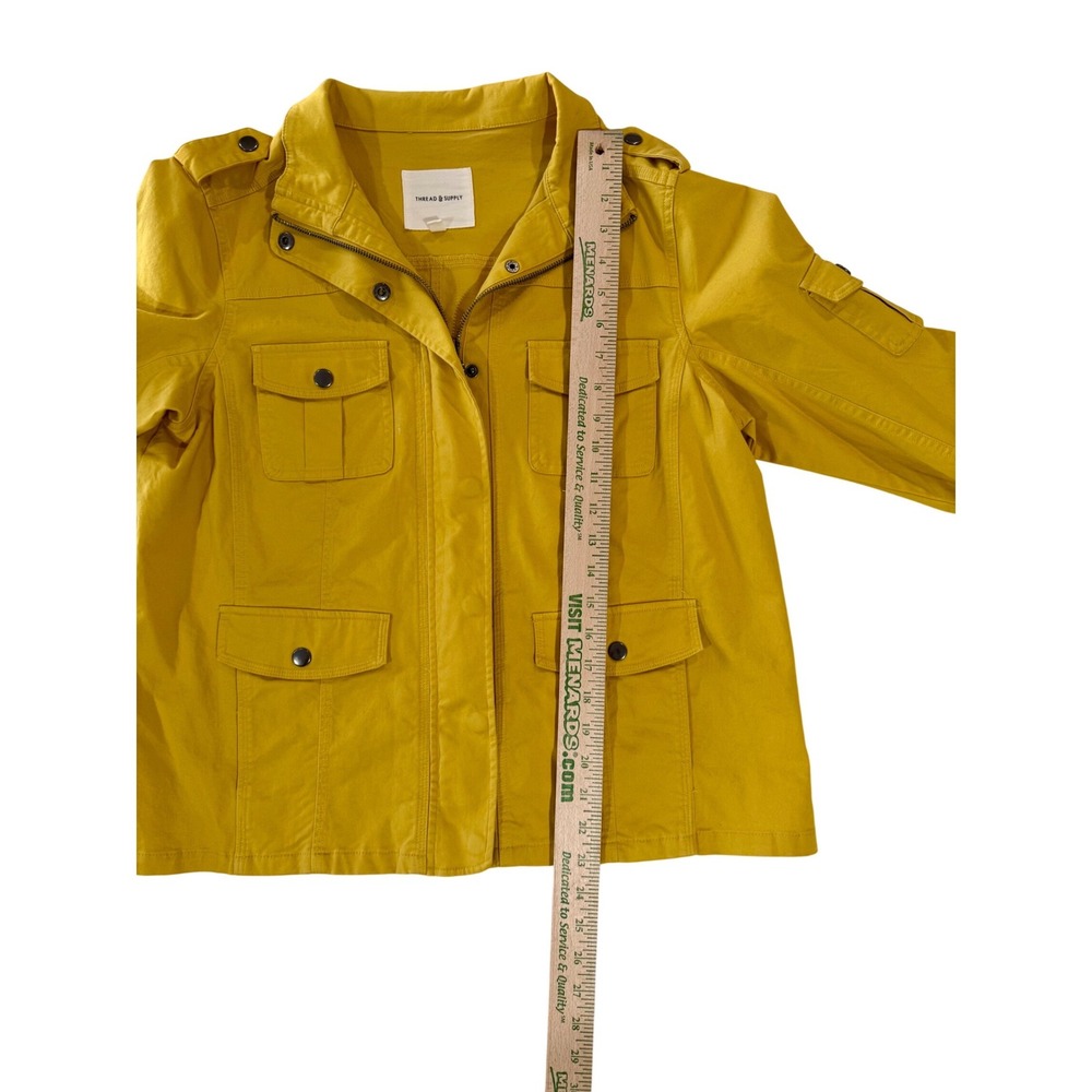 Thread & Supply Mustard Yellow Utility Field Jacket Womens Large J1187CSWT - Picture 5 of 9